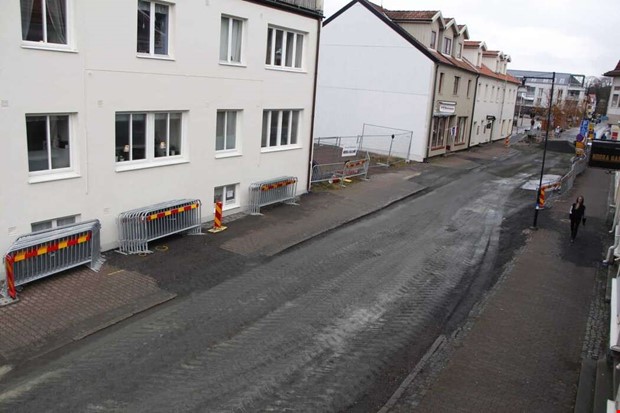 Färdiggrävt på Kyrkogatan Färdiggrävt på Kyrkogatan