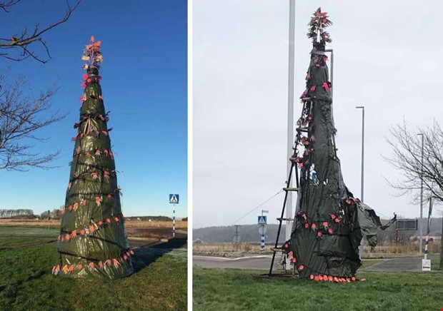 Folkh�gskolans coronagran brann i helgen