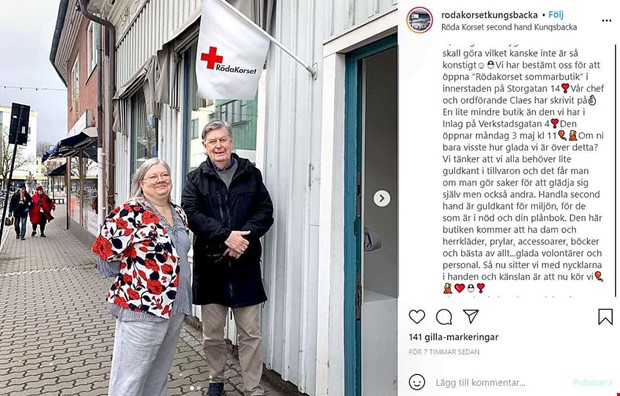 R�da Korset �ppnar sommarbutik i city