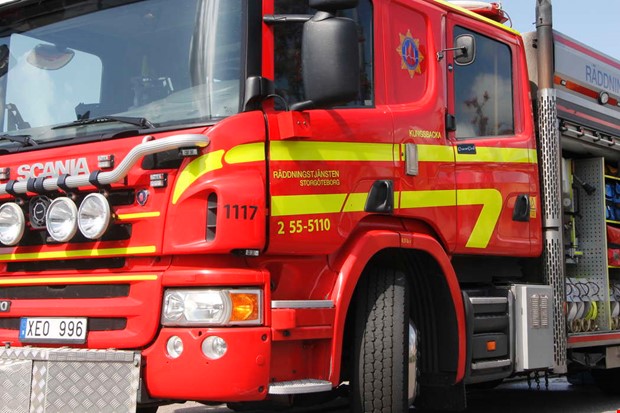 Mopedbil voltade av vägen Mopedbil voltade av vägen