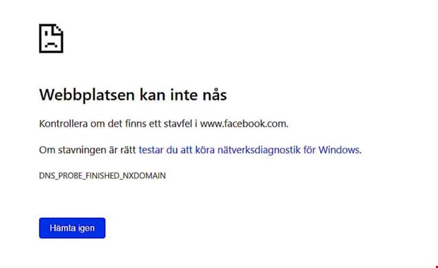 De största sociala nätverken ligger nere De största sociala nätverken ligger nere