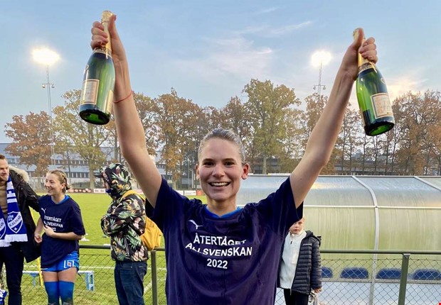 Jublet efter det allsvenska avancemanget 