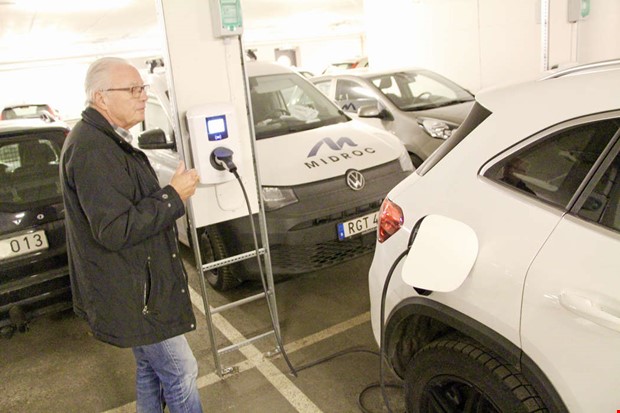 P-platserna f�r laddbox