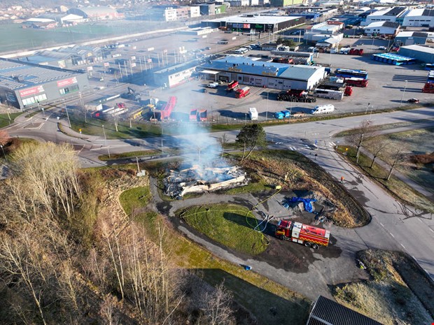 Stort p�drag vid brand i Beverly Hills