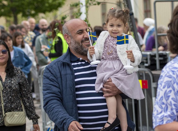 Gul och bl - Svenska flaggan viftar man grna p