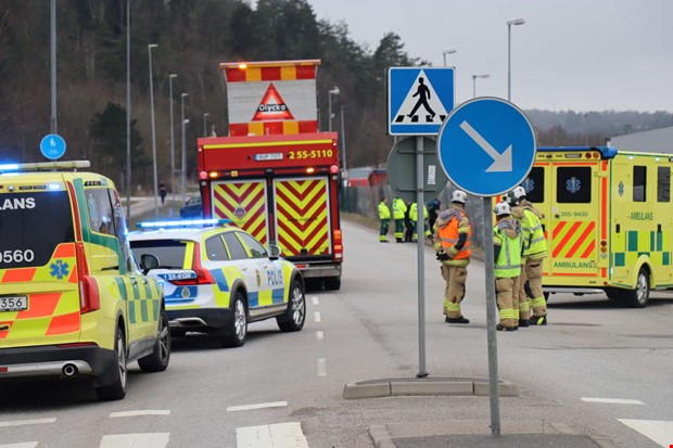 Trafikolycka i centrala Kungsbacka