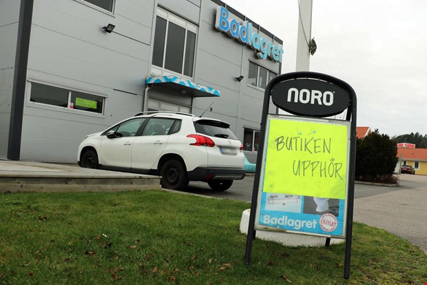 Badrumsbutik st�nger d�rrarna i Kungsbacka