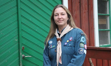 Anki prisas f�r sitt engagemang i scouterna