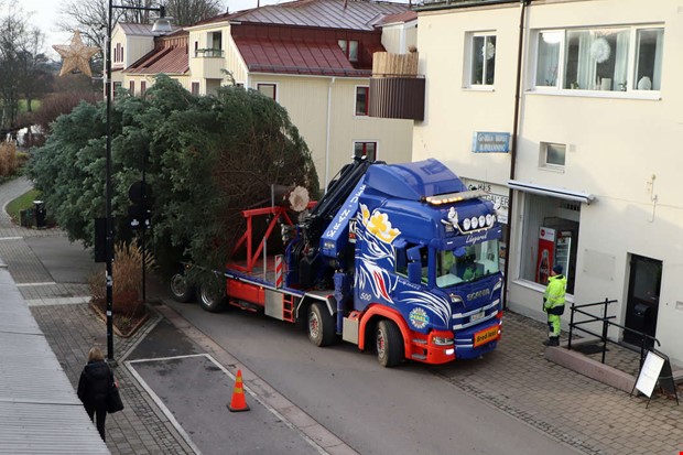 Julen närmar sig – här körs årets gran till torget Julen närmar sig – här körs årets gran till torget