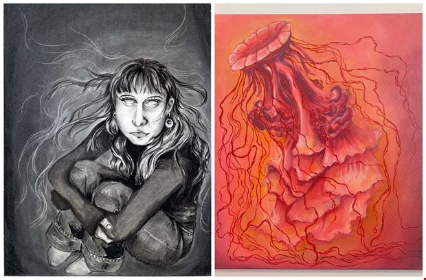 Veckans konstnär: Toras bilder och känslor tar form på papper Veckans konstnär: Toras bilder och känslor tar form på papper