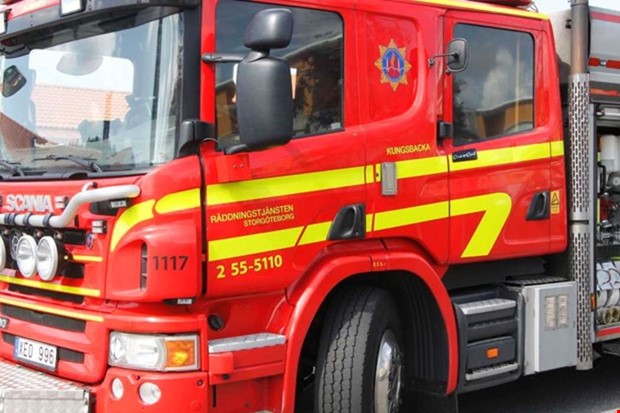 Larm om brand i villa 