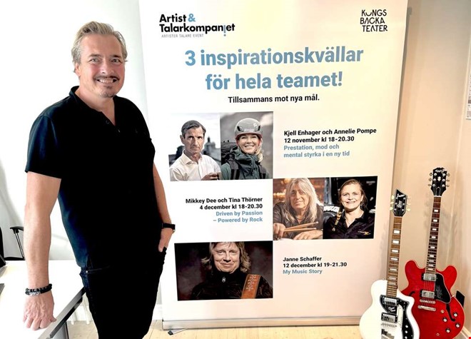 Han tar de stora talarna och artisterna till Kungsbacka