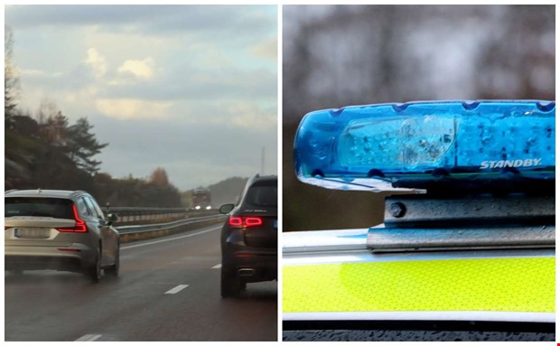 Polisen fick larm om vinglig färd på E6:  Polisen fick larm om vinglig färd på E6: