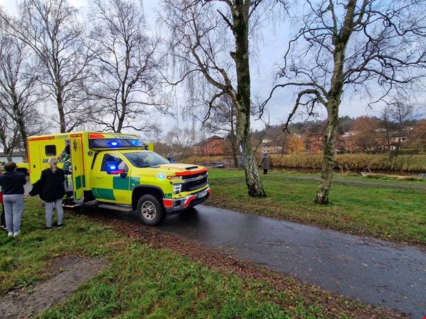 Räddningstjänsten larmades – person i Kungsbackaån Räddningstjänsten larmades – person i Kungsbackaån