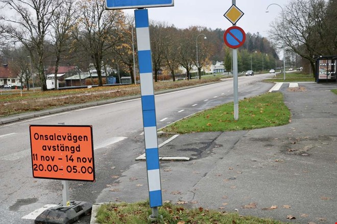 Nya rr ska lggas  Onsalavgen stngs av