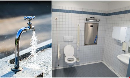 Prank p toalett  vatten lckte p gymnasiet