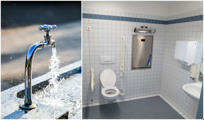 Prank p toalett  vatten lckte p gymnasiet