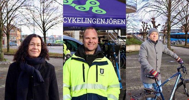 De byter bilen mot cykel  trampar till jobbet i vinter