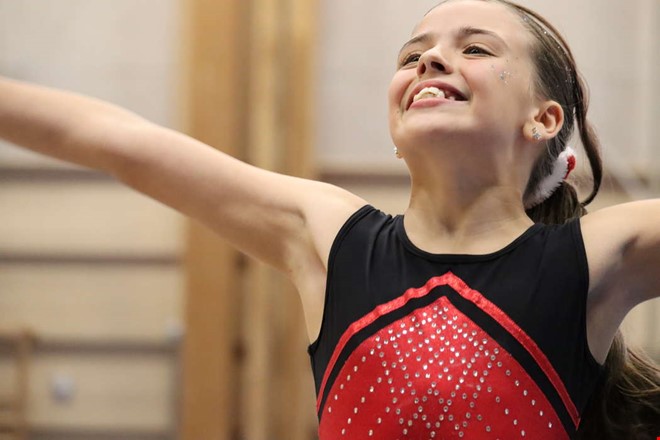 Julstmning nr gymnasterna intog sporthallen