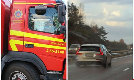 Olycka p E6  kvinna svimmade i bilen