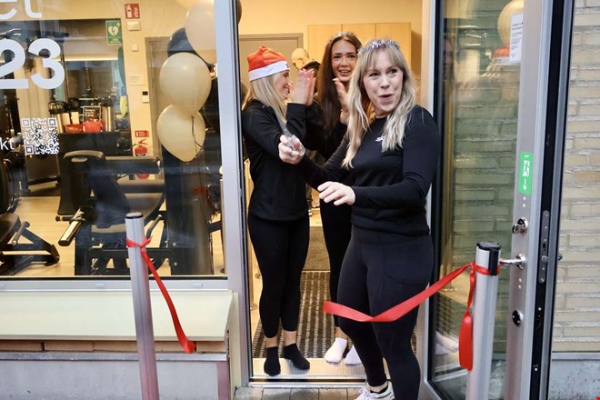 Bandet r klippt  nya gymmet ppet