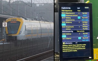 T�gtrafiken stoppades efter olycka