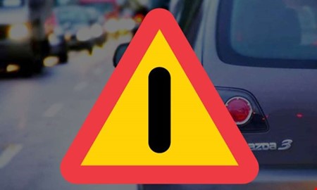 Varning f�r l�s hund vid E6