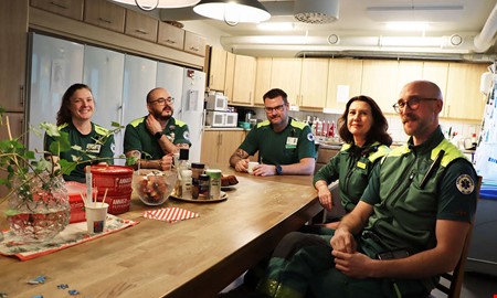 Jul p� jobbet � de �r redo om det sker en olycka