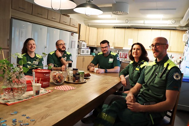 Jul p� jobbet � de �r redo om det sker en olycka