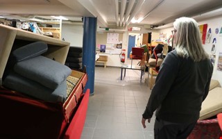 Slangen brast � vattnet fyllde scouternas lokal