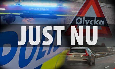 Larm om trafikolycka � flera fordon inblandade