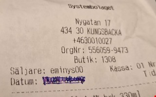 Kvitto orsakar infekterad personstrid