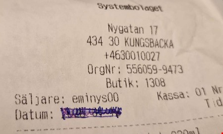 Kvitto orsakar infekterad personstrid