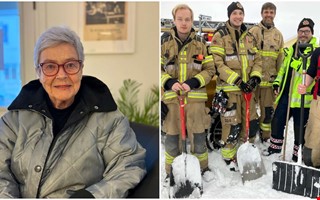 Kerstins bil gr�vdes fram av r�ddningstj�nsten: 