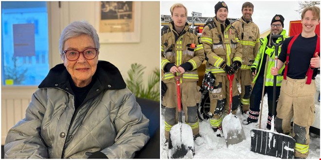 Kerstins bil gr�vdes fram av r�ddningstj�nsten: 