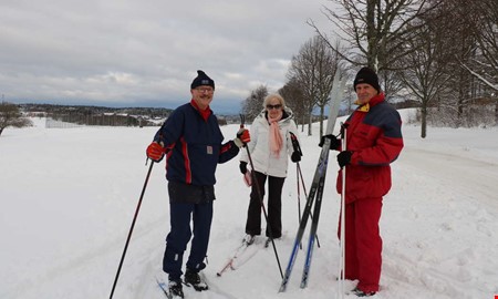 Skid�karna har intagit golfbanan