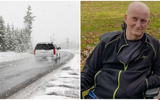 Kaj l�mnades i sn�n utanf�r boendet hela natten