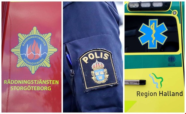 Olycka � bil k�rde av v�gen och voltade