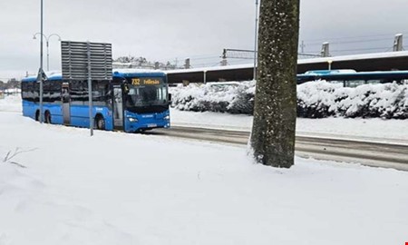 Efter halkan � s� blir det med busstrafiken i dag