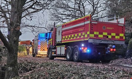 Larm om p�k�rd person � r�ddningstj�nsten �r p� v�g 