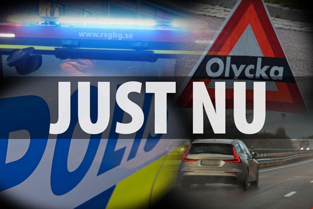 Olycka med lastbil och personbil på E6 Olycka med lastbil och personbil på E6