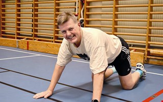 Patrik leder gympapass f�r �ldre: 