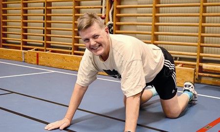 Patrik leder gympapass f�r �ldre: 