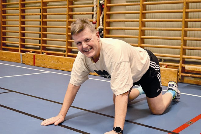 Patrik leder gympapass f�r �ldre: 