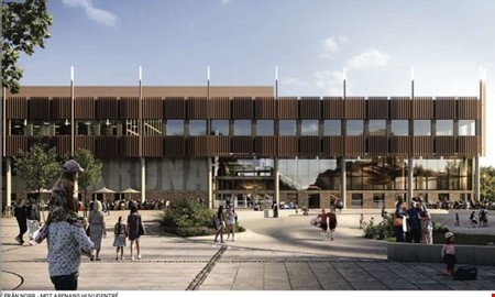 D� tas f�rsta spadtaget f�r nya arenan