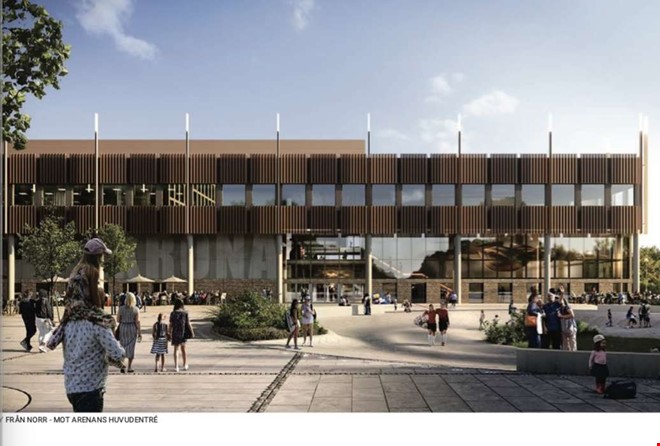 D� tas f�rsta spadtaget f�r nya arenan