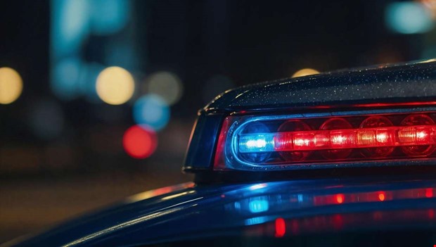 Man f�rs�kte stoppa bilister med bl�tt och r�tt ljus