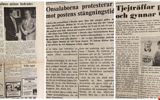 40 �r sedan: Palme hedrades och postens �ppettider