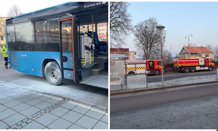 Varmg�ng i buss � r�ddningstj�nst p� plats