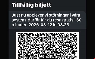 St�rningar i V�sttrafiks app � resen�rer �kte gratis